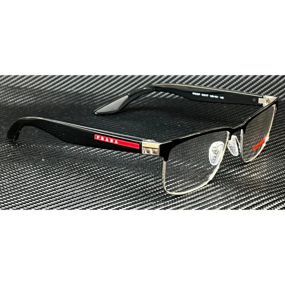Prada 54mm Black Men's Eyeglasses - Picture 3 of 4
